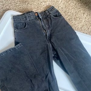 black wider legged h&m jeans